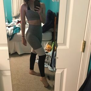 Gray High-Waisted Scrunch Booty Leggings